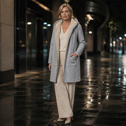 ❄️ Cold-Weather Comfort | Women's Cozy Mid-Length Hooded Zip-Up Jacket