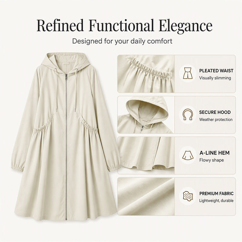 🧥 Timeless Comfort | Women's Mid-Length Hooded Everyday Jacket-Free Shipping