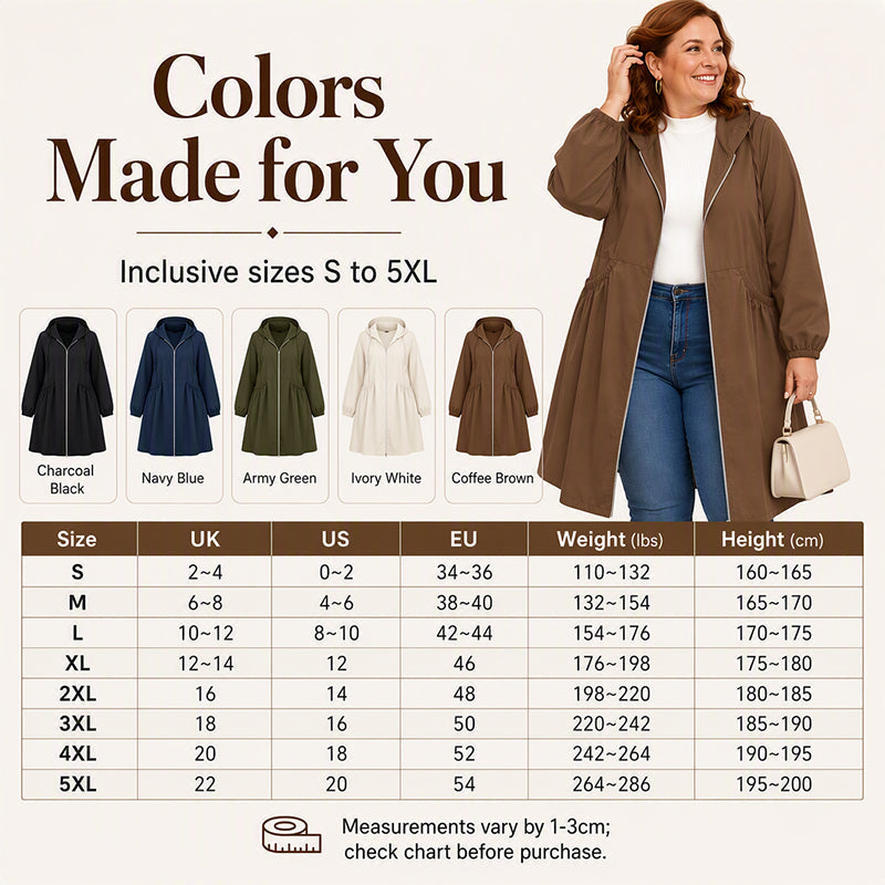 🧥 Timeless Comfort | Women's Mid-Length Hooded Everyday Jacket-Free Shipping