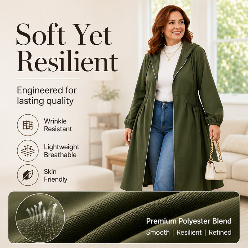 🧥 Timeless Comfort | Women's Mid-Length Hooded Everyday Jacket-Free Shipping