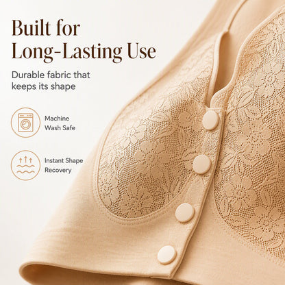 💖 Easy Everyday Comfort | Women's Wire-Free Front-Closure Support Bra