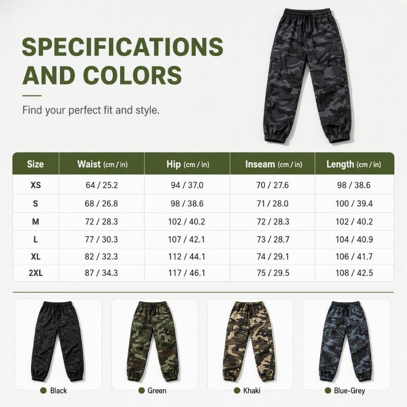 ✨ Easy Everyday Comfort | Women's Stretch High-Waist Multi-Pocket Cargo Joggers