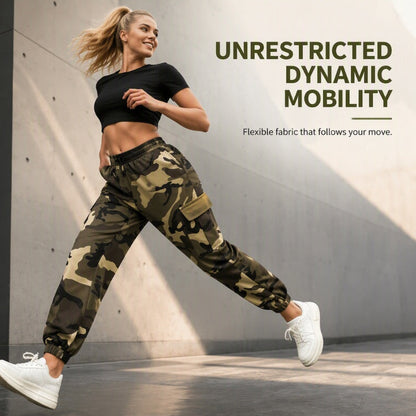 ✨ Easy Everyday Comfort | Women's Stretch High-Waist Multi-Pocket Cargo Joggers