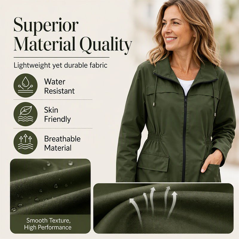 🌸LAST DAY SPECIAL PRICE!!☔ All-Weather Comfort | Women's Stylish Water-Resistant Everyday Jacket