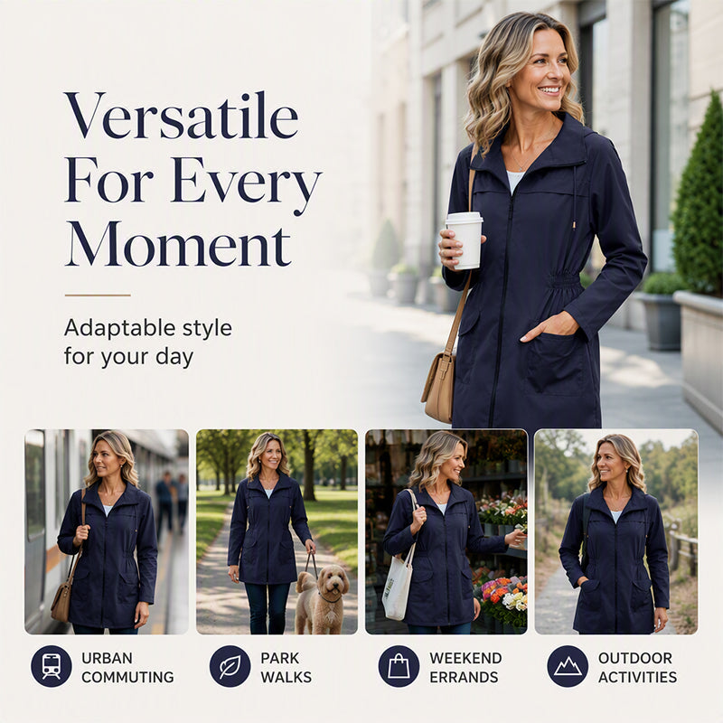 🌸LAST DAY SPECIAL PRICE!!☔ All-Weather Comfort | Women's Stylish Water-Resistant Everyday Jacket