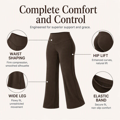 ☁️ All-Day Comfort | Women's High-Waisted Wide-Leg Yoga Pants