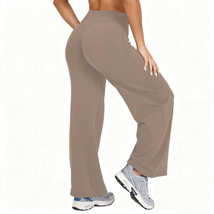 ☁️ All-Day Comfort | Women's High-Waisted Wide-Leg Yoga Pants