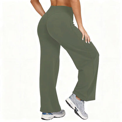 ☁️ All-Day Comfort | Women's High-Waisted Wide-Leg Yoga Pants