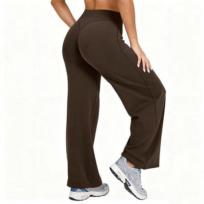☁️ All-Day Comfort | Women's High-Waisted Wide-Leg Yoga Pants