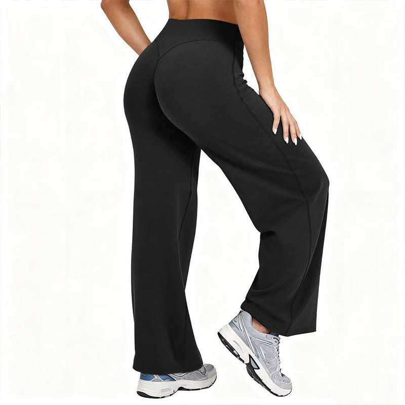 ☁️ All-Day Comfort | Women's High-Waisted Wide-Leg Yoga Pants