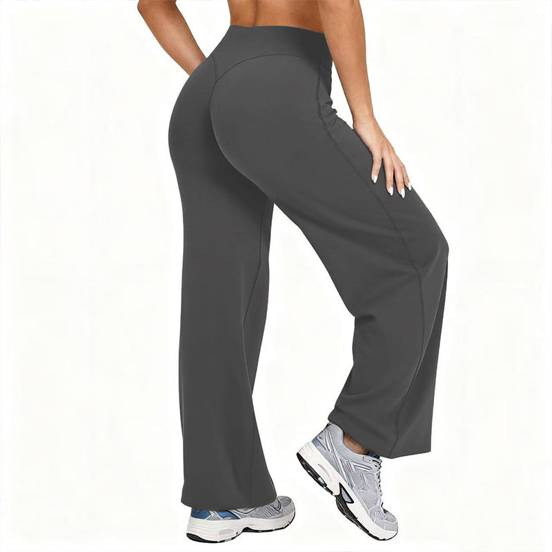 ☁️ All-Day Comfort | Women's High-Waisted Wide-Leg Yoga Pants