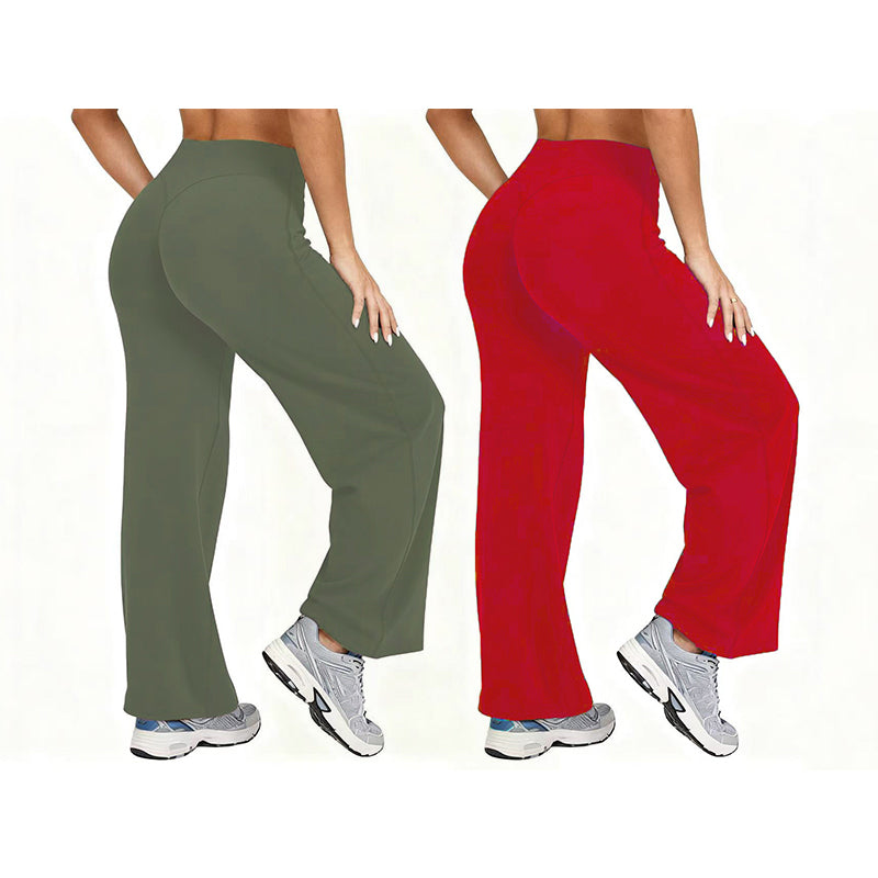 ☁️ All-Day Comfort | Women's High-Waisted Wide-Leg Yoga Pants