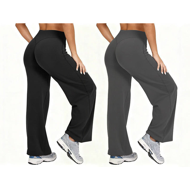 ☁️ All-Day Comfort | Women's High-Waisted Wide-Leg Yoga Pants