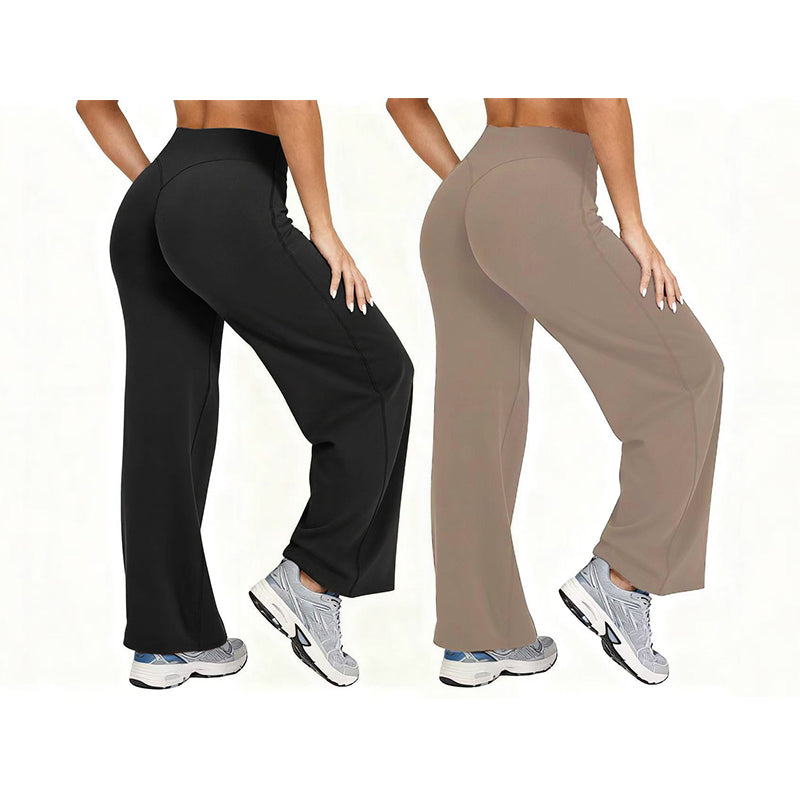 ☁️ All-Day Comfort | Women's High-Waisted Wide-Leg Yoga Pants
