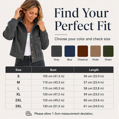 🍂 Easy Fall Layering | Women's Corduroy Hooded Relaxed-Fit Jacket