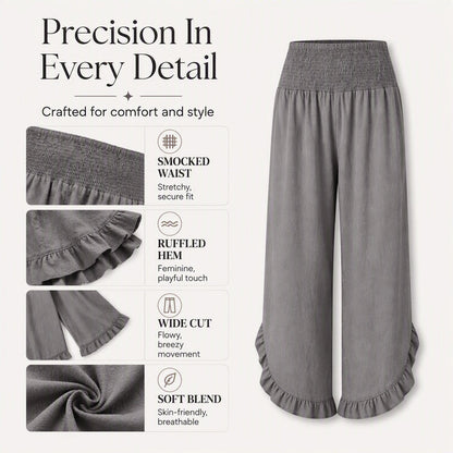 ☀️ Lightweight Comfort | Women's High-Waist Cotton-Linen Relaxed Pants