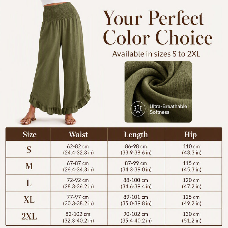 ☀️ Lightweight Comfort | Women's High-Waist Cotton-Linen Relaxed Pants