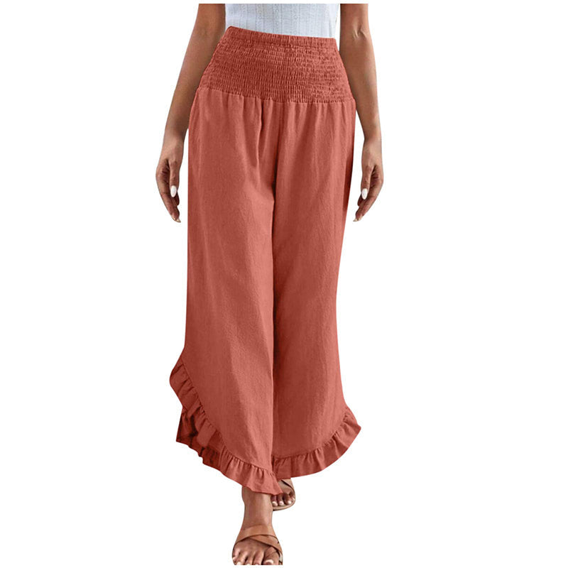 ☀️ Lightweight Comfort | Women's High-Waist Cotton-Linen Relaxed Pants