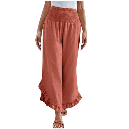 ☀️ Lightweight Comfort | Women's High-Waist Cotton-Linen Relaxed Pants