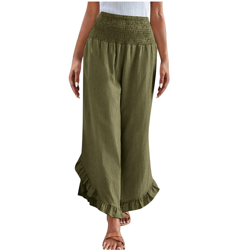 ☀️ Lightweight Comfort | Women's High-Waist Cotton-Linen Relaxed Pants