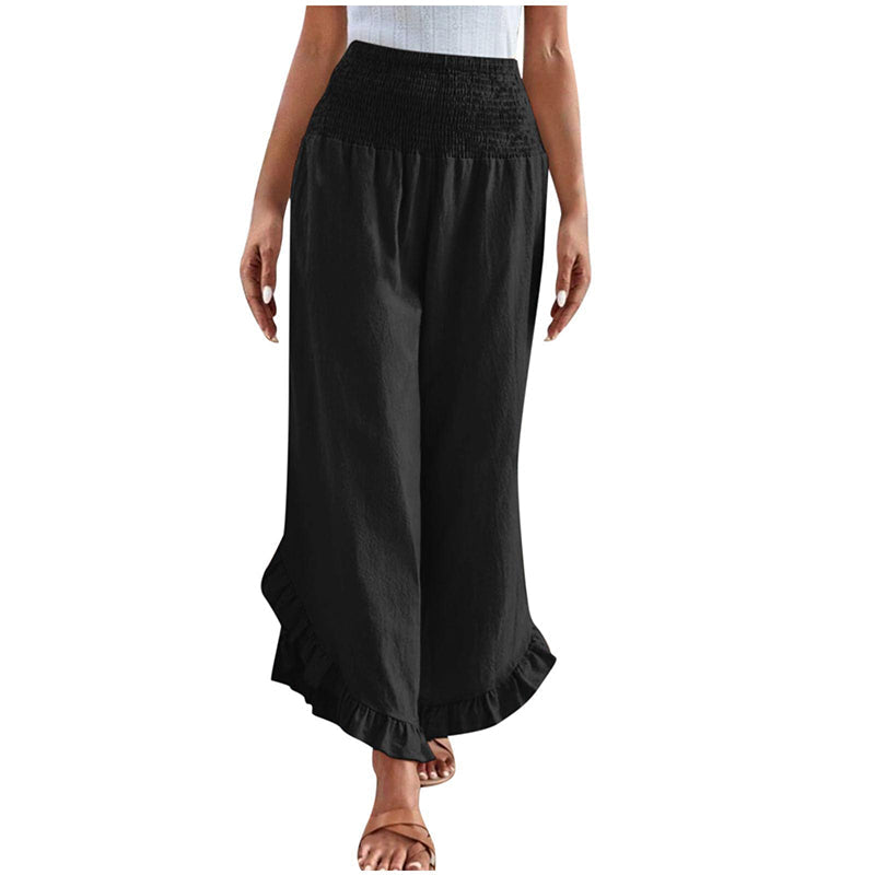 ☀️ Lightweight Comfort | Women's High-Waist Cotton-Linen Relaxed Pants