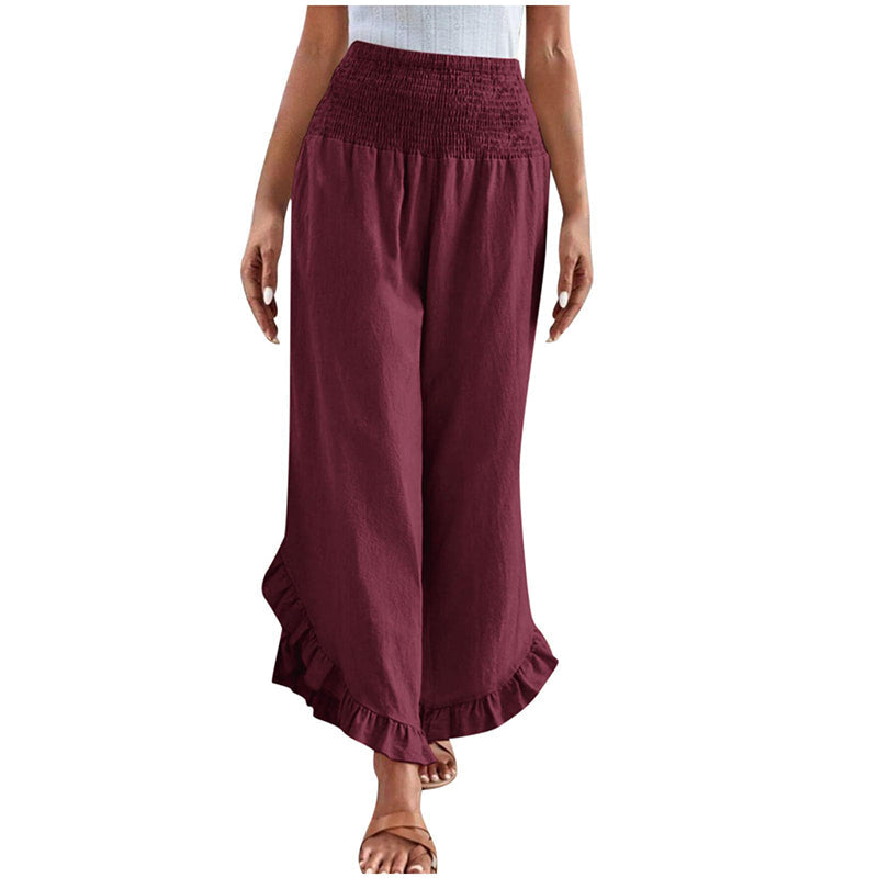 ☀️ Lightweight Comfort | Women's High-Waist Cotton-Linen Relaxed Pants