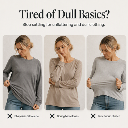 ✨ Easy Everyday Comfort | Women's Color-Block Ribbed Relaxed-Fit Top