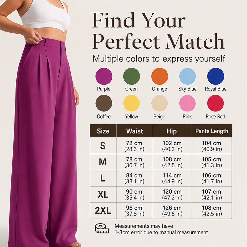 Women's High Waisted Wide Leg Suit Pants