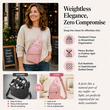 ✨ Easy Everyday Style | Lightweight Quilted Crossbody Sling Bag
