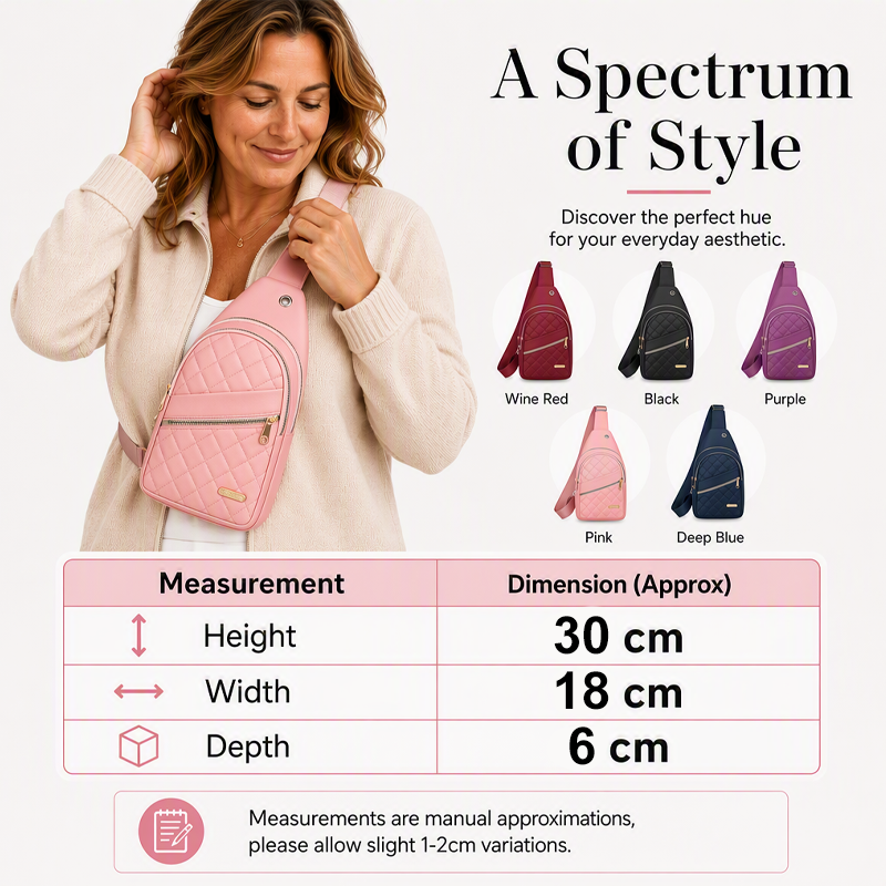 ✨ Easy Everyday Style | Lightweight Quilted Crossbody Sling Bag
