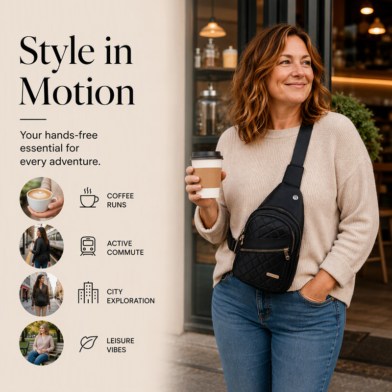 ✨ Easy Everyday Style | Lightweight Quilted Crossbody Sling Bag