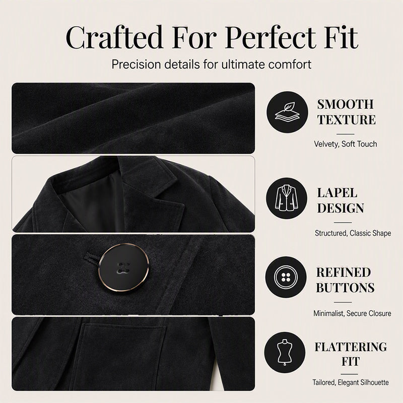 ✨ Elevated Everyday Style | Women's Soft Suede Blazer Jacket