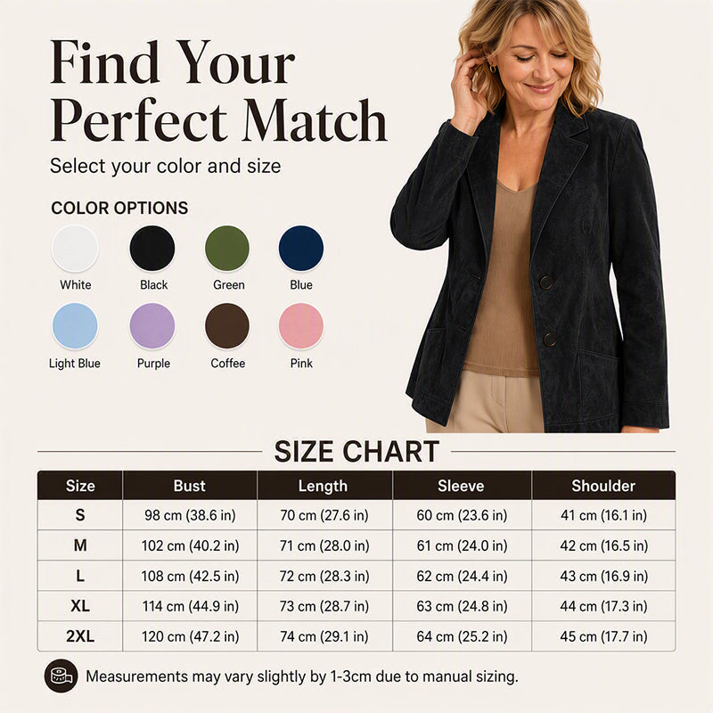 ✨ Elevated Everyday Style | Women's Soft Suede Blazer Jacket