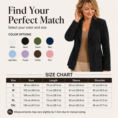 ✨ Elevated Everyday Style | Women's Soft Suede Blazer Jacket