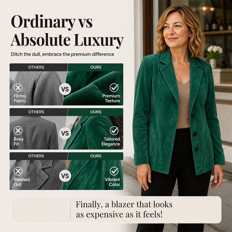 ✨ Elevated Everyday Style | Women's Soft Suede Blazer Jacket