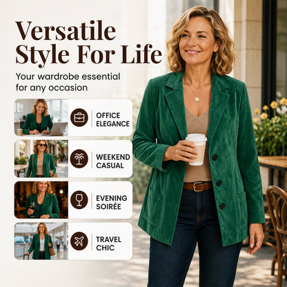 ✨ Elevated Everyday Style | Women's Soft Suede Blazer Jacket