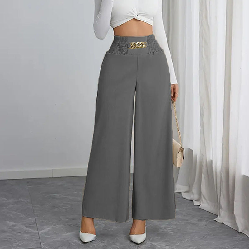 ☁️ All-Day Comfort | Women's Smocked-Waist Wide-Leg Pants