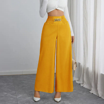 ☁️ All-Day Comfort | Women's Smocked-Waist Wide-Leg Pants