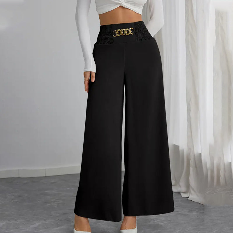 ☁️ All-Day Comfort | Women's Smocked-Waist Wide-Leg Pants