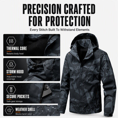 Men's Windproof Hooded Camouflage Jacket