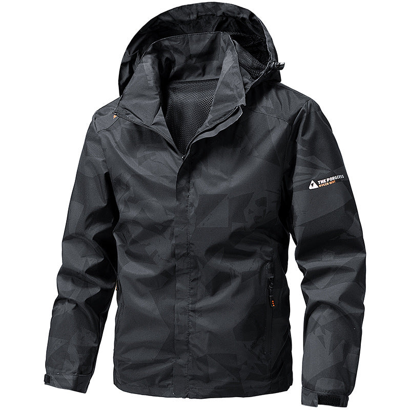 Men's Windproof Hooded Camouflage Jacket