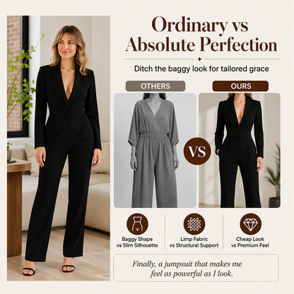 ✨ Effortless Elegance | Women's Tailored Blazer Jumpsuit