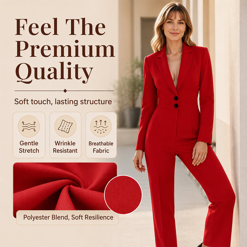 ✨ Effortless Elegance | Women's Tailored Blazer Jumpsuit
