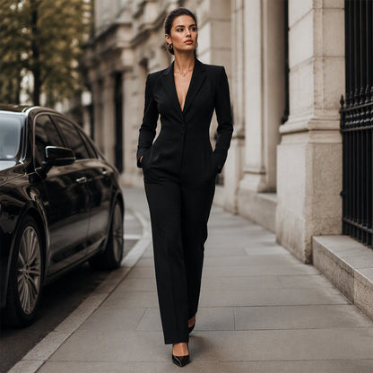 ✨ Effortless Elegance | Women's Tailored Blazer Jumpsuit