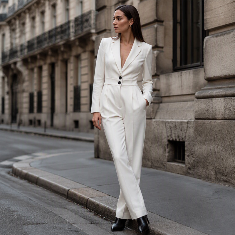 ✨ Effortless Elegance | Women's Tailored Blazer Jumpsuit