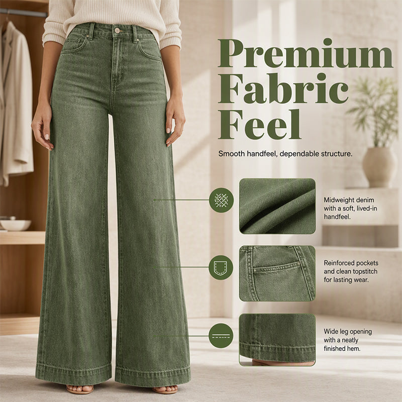 Leg-Lengthening Wide-Leg Jeans