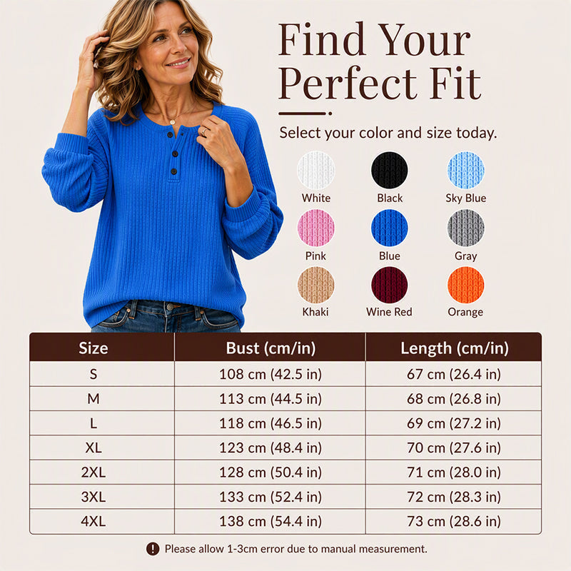 🔥50% OFF! Womens's Casual Waffle Knit Sweatshirt