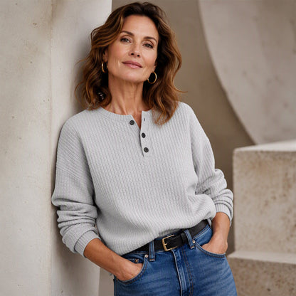 🔥50% OFF! Womens's Casual Waffle Knit Sweatshirt