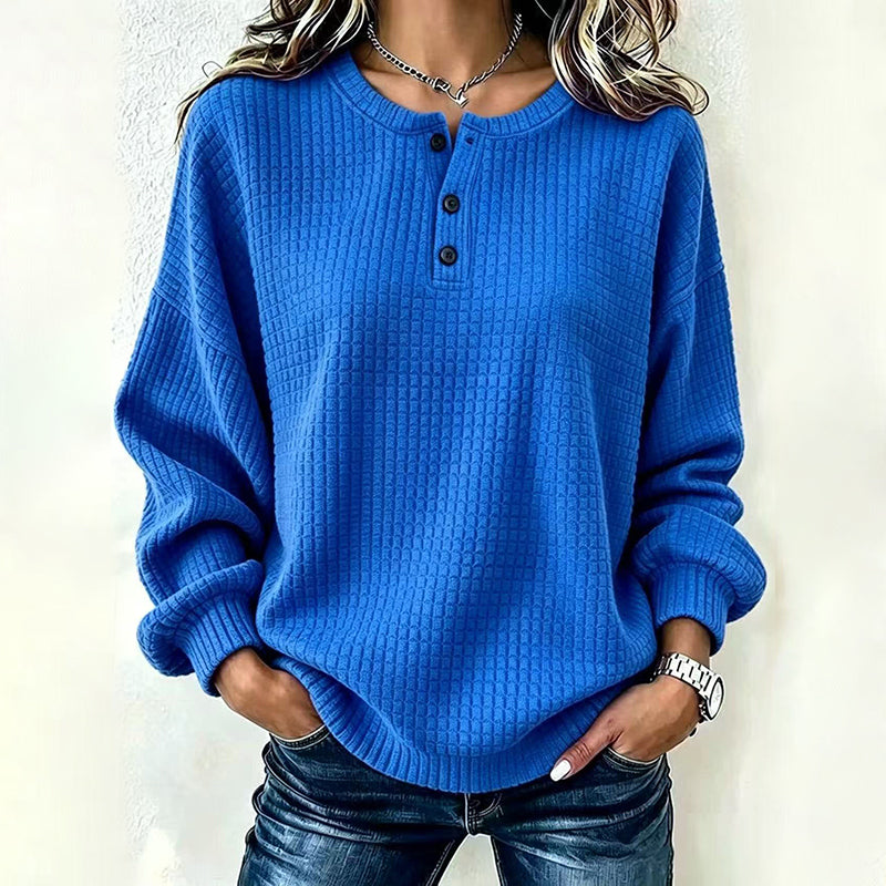 🔥50% OFF! Womens's Casual Waffle Knit Sweatshirt