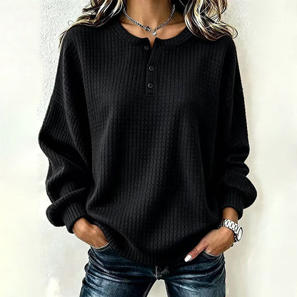 🔥50% OFF! Womens's Casual Waffle Knit Sweatshirt